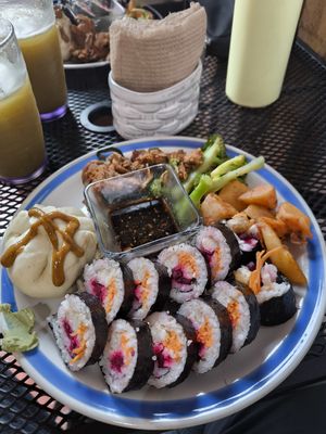 Loving hut set meal, tofu sushi at Loving Hut - San Cristobal in San Cristobal De Las Casas