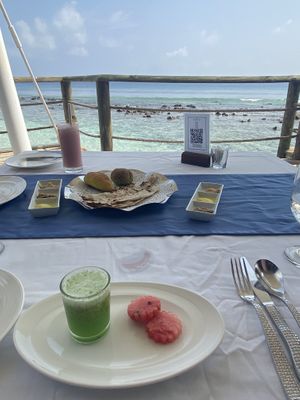 View from the terrace  at Just Veg in Kanifushi