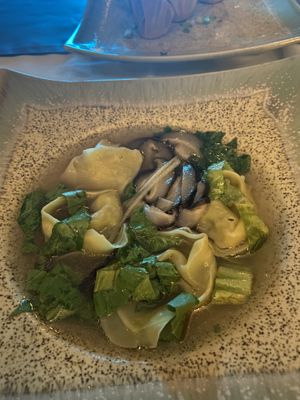 Wonton broth  at Just Veg in Kanifushi