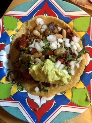 Quesataco   at La Taqueria Vegiee in Tijuana