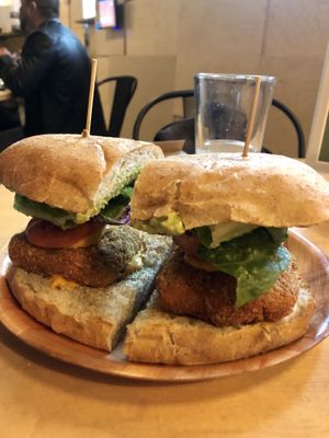 Torta crispy 😍😋  at La Taqueria Vegiee in Tijuana