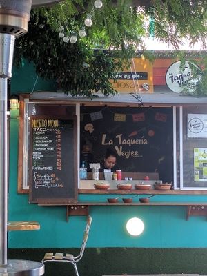 view of the cart at La Taqueria Vegiee in Tijuana
