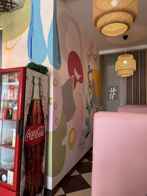 Cute inside   at La Taqueria Vegiee in Tijuana