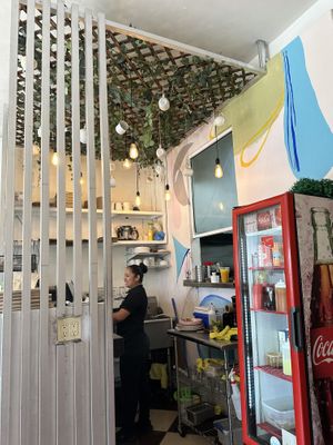 Friendly staff and clean  at La Taqueria Vegiee in Tijuana