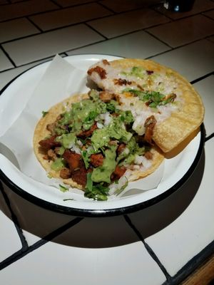 Mulita  Mixta at La Taqueria Vegiee in Tijuana