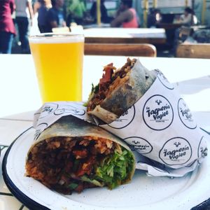 Burrito at La Taqueria Vegiee in Tijuana