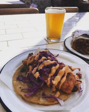 Taco taco taco at La Taqueria Vegiee in Tijuana