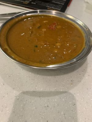 Chickpeas masala: Curry de garbanzos  at Saravana Bhavan - Silom in Bangkok