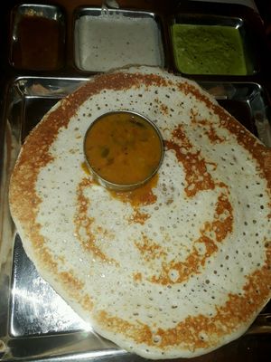 Savoury plain rice and lentil pancake at Saravana Bhavan - Silom in Bangkok