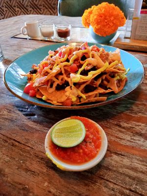 Jackfruit Nacho's at Clear Cafe in Ubud