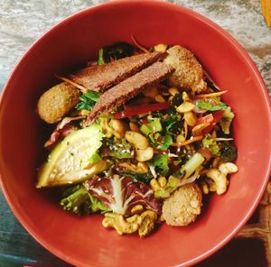 Sesame Salad with Falafel & Crackers at Clear Cafe in Ubud