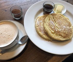 Chai and pancake at Clear Cafe in Ubud