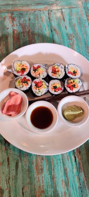 Veggie rolls at Clear Cafe in Ubud