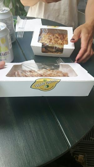 spaghetti bolognese at Vegan Nation in Athens