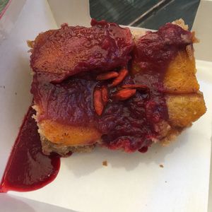 Peach pie at Vegan Nation in Athens