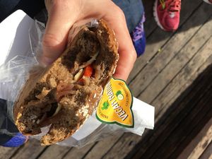 Vegan burger  at Vegan Nation in Athens