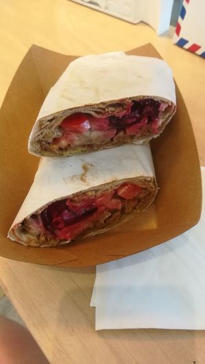 Lebanese style soy chicken shawarma at Vegan Nation in Athens