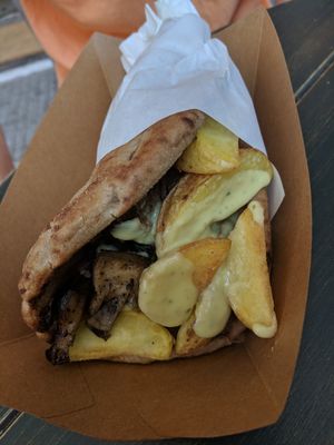 Traditional vegan souvlaki at Vegan Nation in Athens