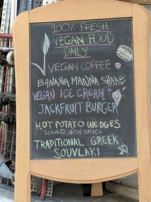 Fresh food at Vegan Nation in Athens