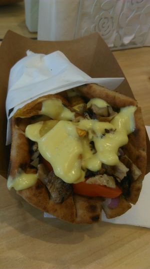 Souvlaki at Vegan Nation in Athens