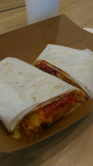 Burritos at Vegan Nation in Athens