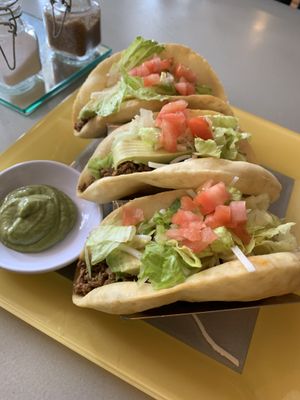 Impossible burger tacos! at Water Garden Cafe in Cleveland