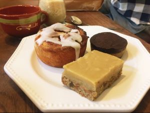 ginger slice and peanut cup at The Joyful Vegan Cafe - Food Van in Dunedin