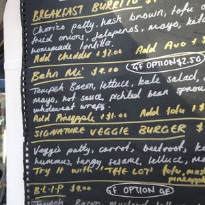 menu  at The Joyful Vegan Cafe - Food Van in Dunedin