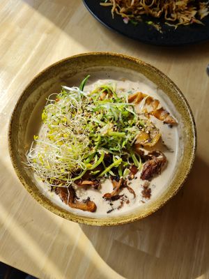 Ramem with mushrooms at Fat Ramen in Helsinki