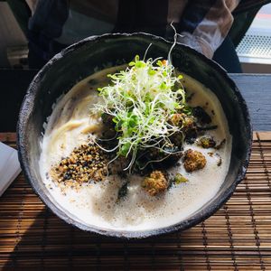 Cauliflower ramen at Fat Ramen in Helsinki