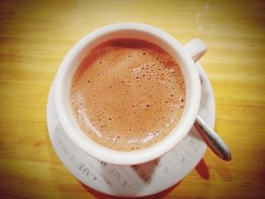 Eco Coffee and vegetal milk at La Pajarita in Tenerife