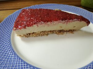 tarta de queso con mermelada de fresa y chia at La Pajarita in Tenerife