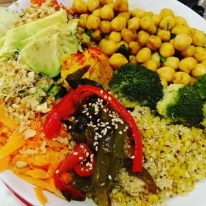 Buddha bowl at La Pajarita in Tenerife