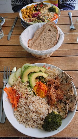 Buddha bowls at La Pajarita in Tenerife