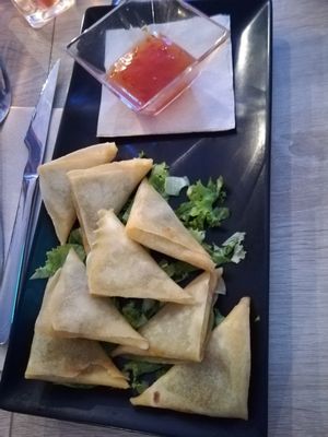 Samosas at Cervecería Passion in Gran Canaria