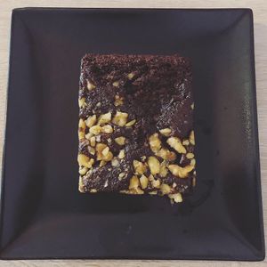 Vegan brownie  at Cervecería Passion in Gran Canaria