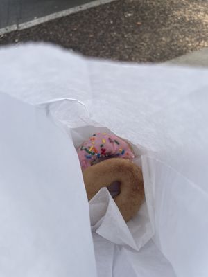 Strawberry & cinnamon donuts   at Wake N Bake Donuts in Wilmington