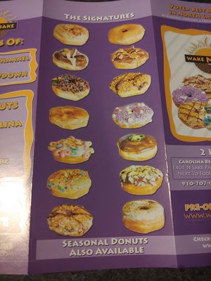 Pamphlet at Wake N Bake Donuts in Carolina Beach