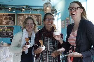 Happy People at Joylato in Reykjavik