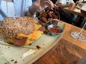 Sorry I had already ate most of it lol. Vegan breakfast sandwich    at Granville in West Hollywood