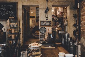 First sight on walking in at Bakeliet Kaffee in Kiel