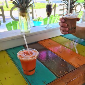 Sunrise something juice.  at Mason Bar in New Smyrna Beach
