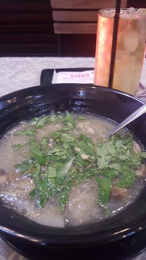 chao nam (rice porridge with mushrooms) at Phuc Thien in Ho Chi Minh City