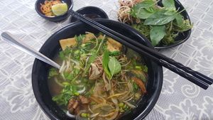 bun bo hue (Hue beef soup with vermicelli)  at Phuc Thien in Ho Chi Minh City