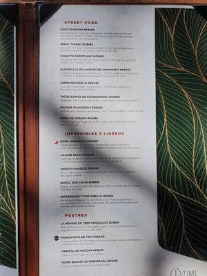 Menu2 at TIME Vegetarian Kitchen in Santo Domingo
