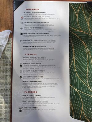 Menu1 at TIME Vegetarian Kitchen in Santo Domingo