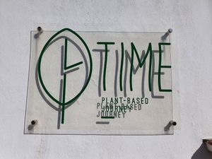 banner at TIME Vegetarian Kitchen in Santo Domingo