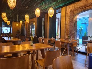 At 7pm on Thursday this is how it looked inside at TIME Vegetarian Kitchen in Santo Domingo