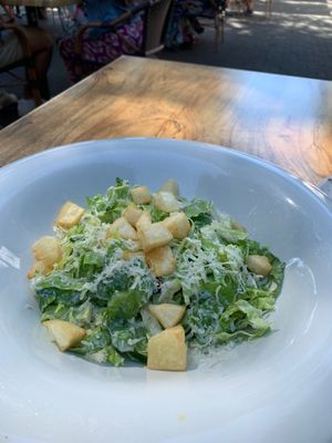 Caesar salad with yuca chunks at TIME Vegetarian Kitchen in Santo Domingo