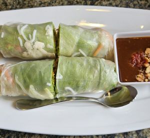 Fresh vegetable spring rolls at Grilled Ginger in Fayetteville
